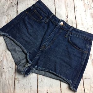 High Waist Jean Shorts